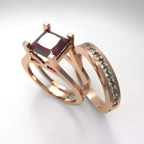 Fashion Diamond Ring For Women 3d Print Model