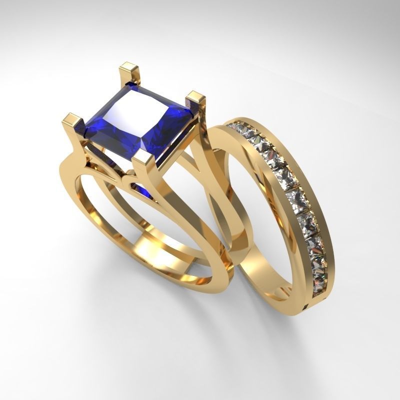 Fashion Diamond Ring For Women 3d Print Model 3D print model_1
