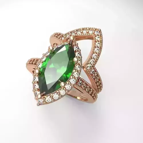 Fashion Diamond Ring 3d Print Model For Women