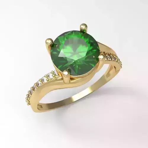 Fashion Diamond Ring 3d Print Model For Women