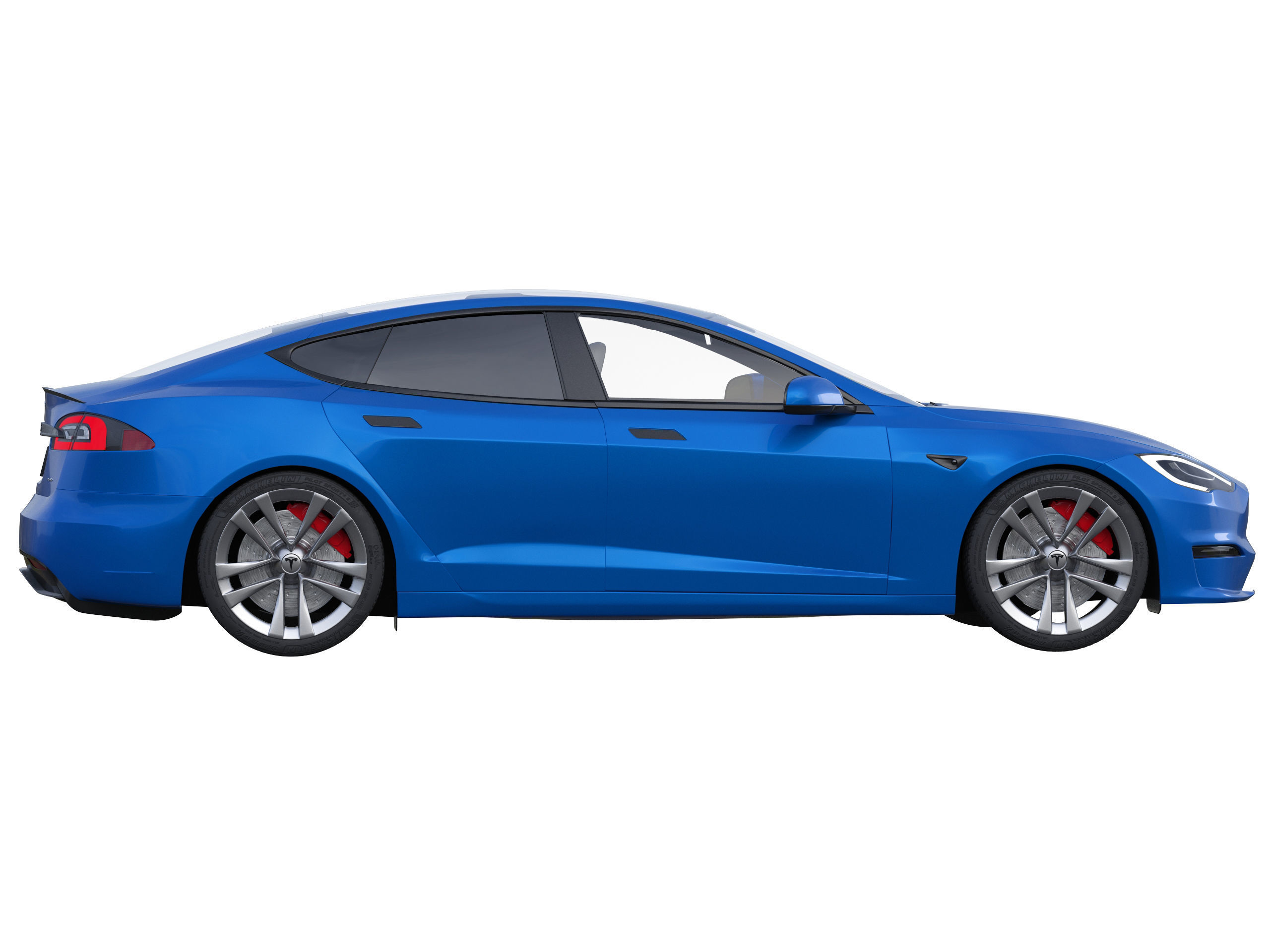 Tesla model S 2021 PLAID 3D model_4