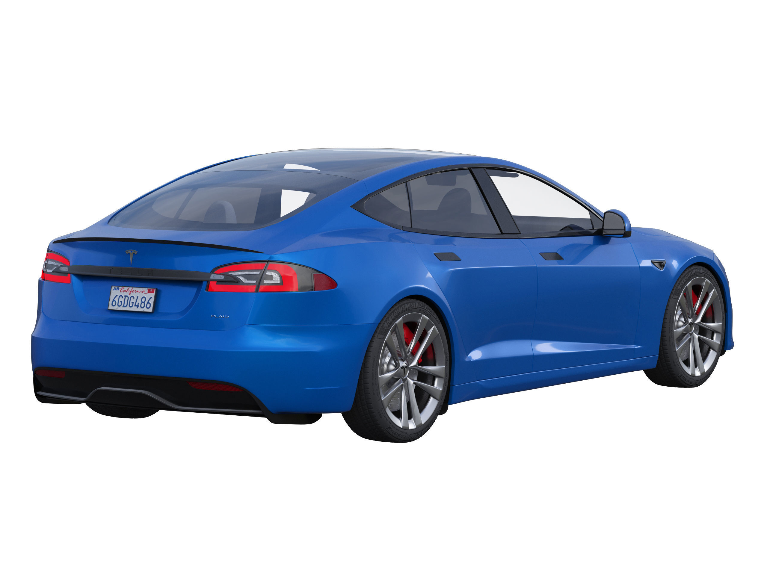 Tesla model S 2021 PLAID 3D model_1