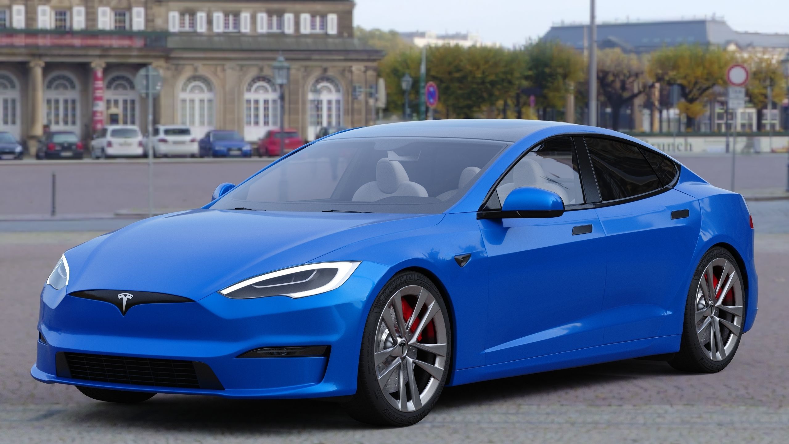 Tesla model S 2021 PLAID 3D model_6