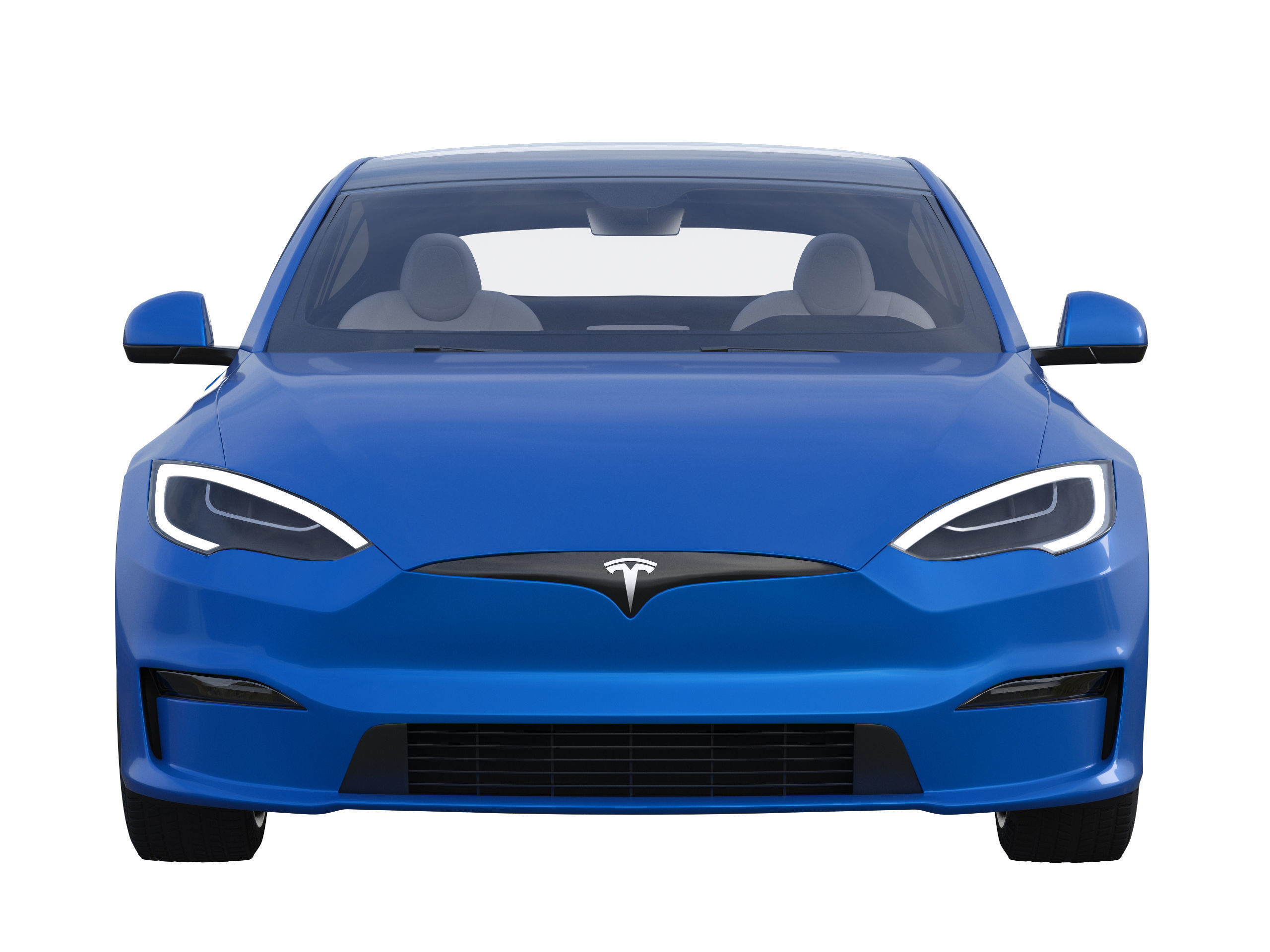 Tesla model S 2021 PLAID 3D model_2