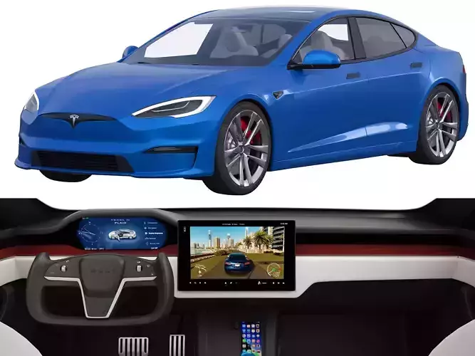 Tesla model S 2021 PLAID 3D model