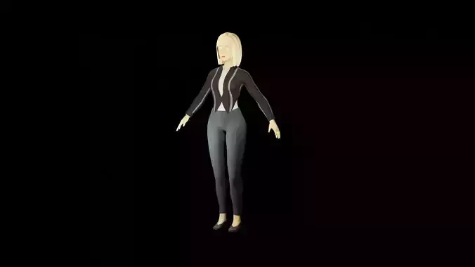 Low Poly Stylized Girl