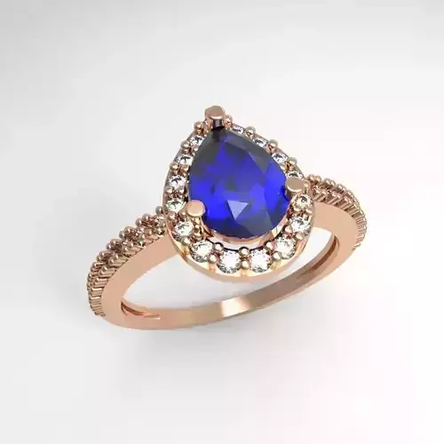 Women Fashion Diamond Ring 3d Print Model