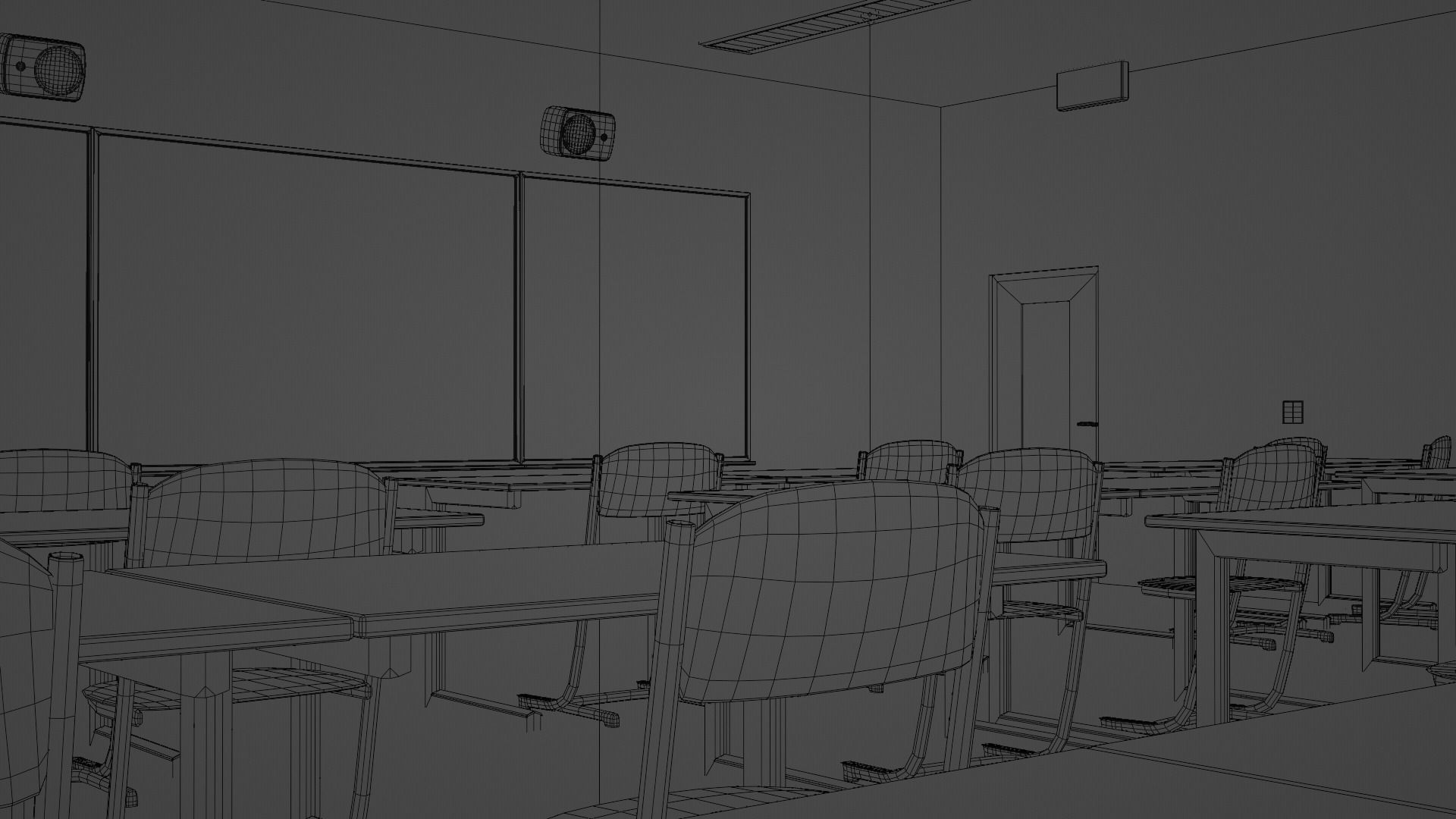 Dutch Classroom Free low-poly 3D model_1