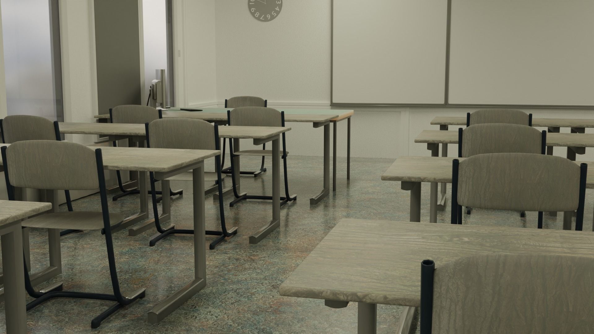 Dutch Classroom Free low-poly 3D model_2