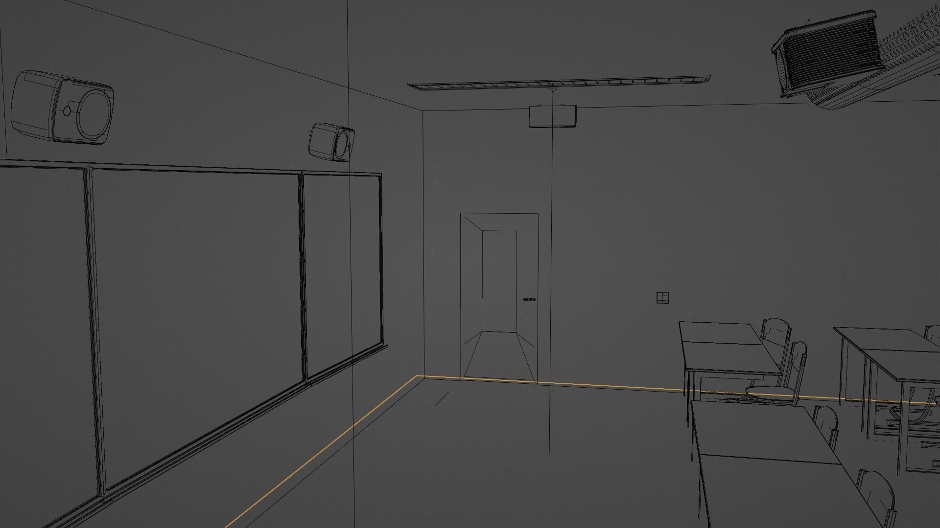 Dutch Classroom Free low-poly 3D model_8