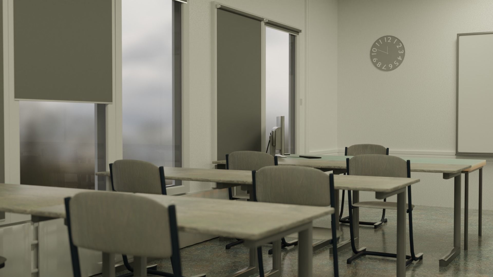 Dutch Classroom Free low-poly 3D model_3