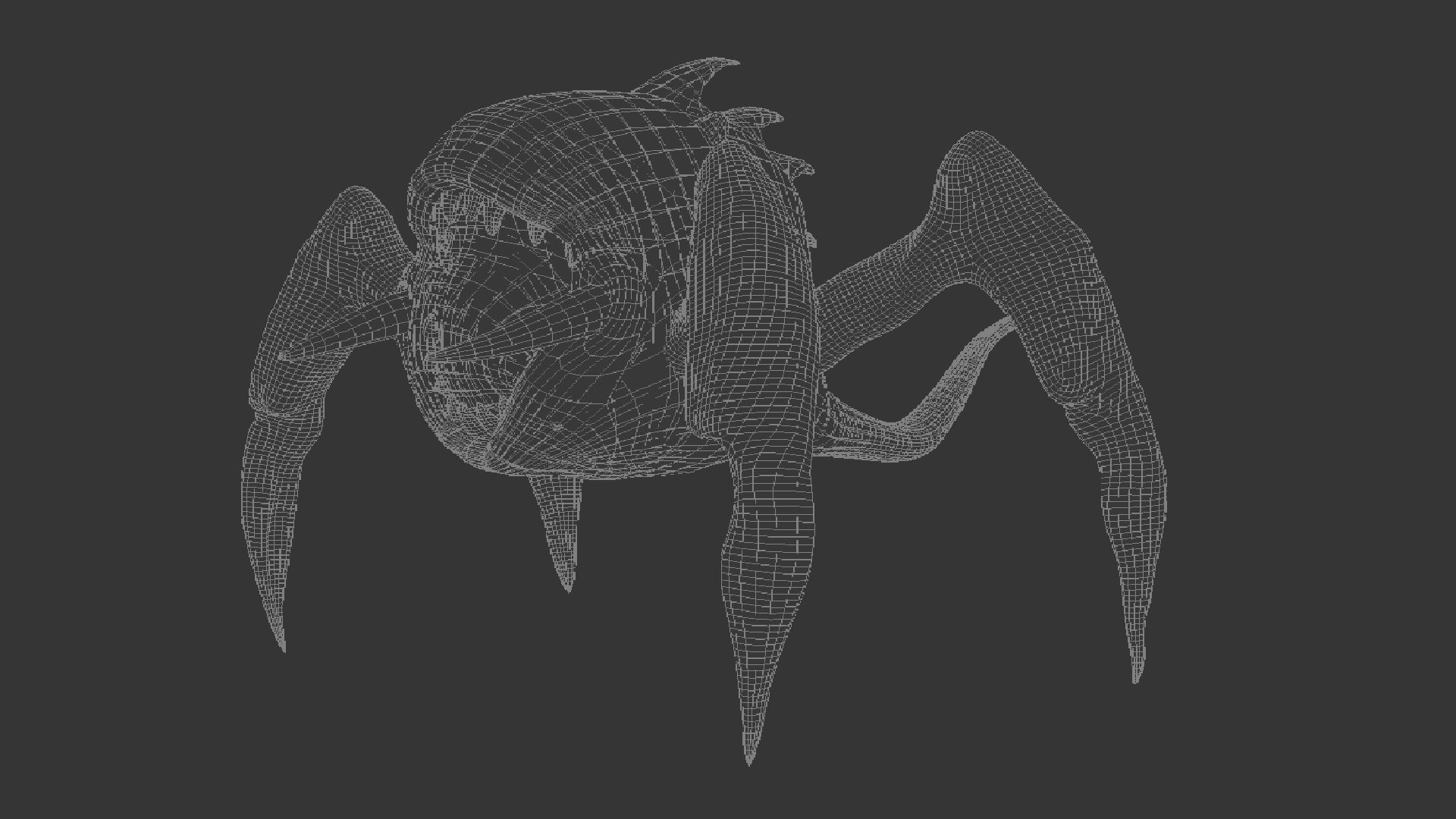 Trap Creature Low-poly 3D model_5