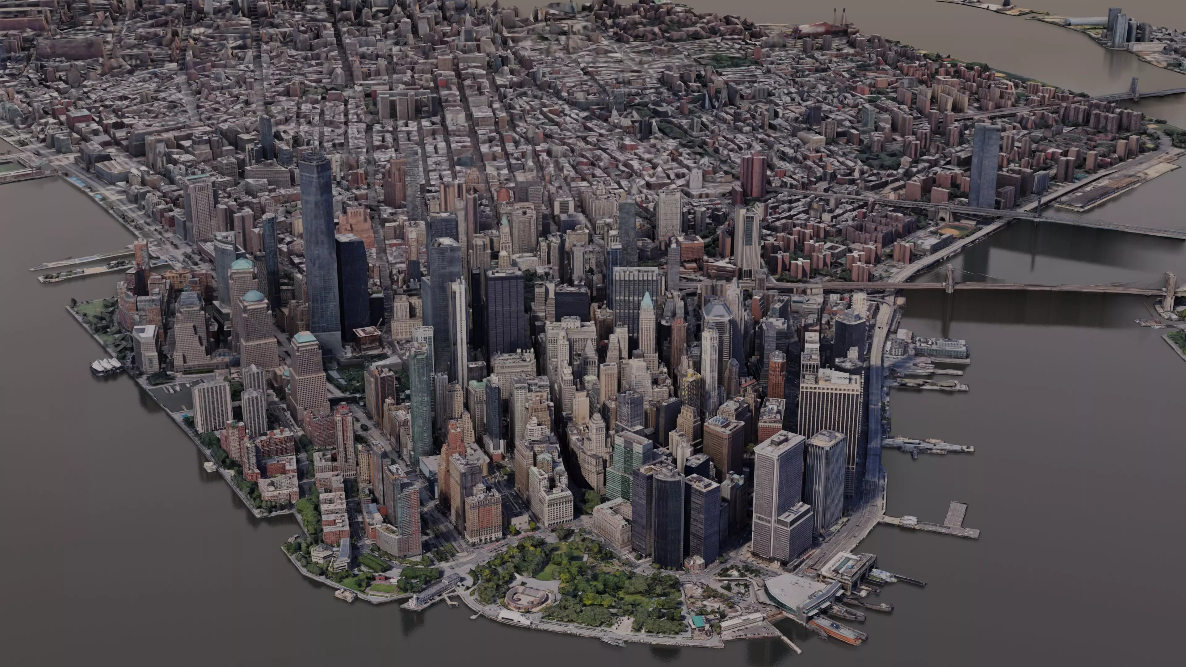 NewYork City Manhattan Free low-poly 3D model_0