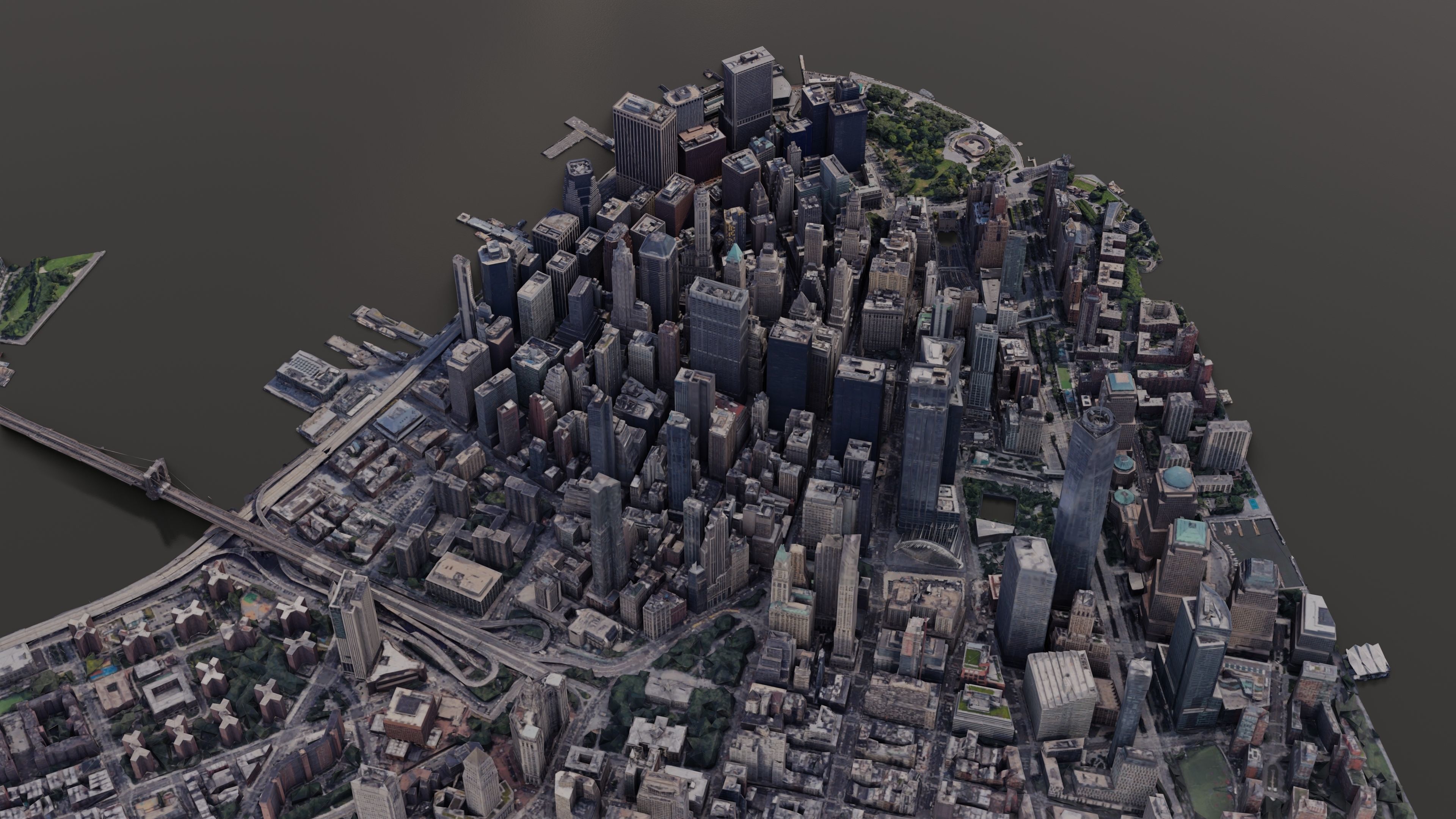 NewYork City Manhattan Free low-poly 3D model_3