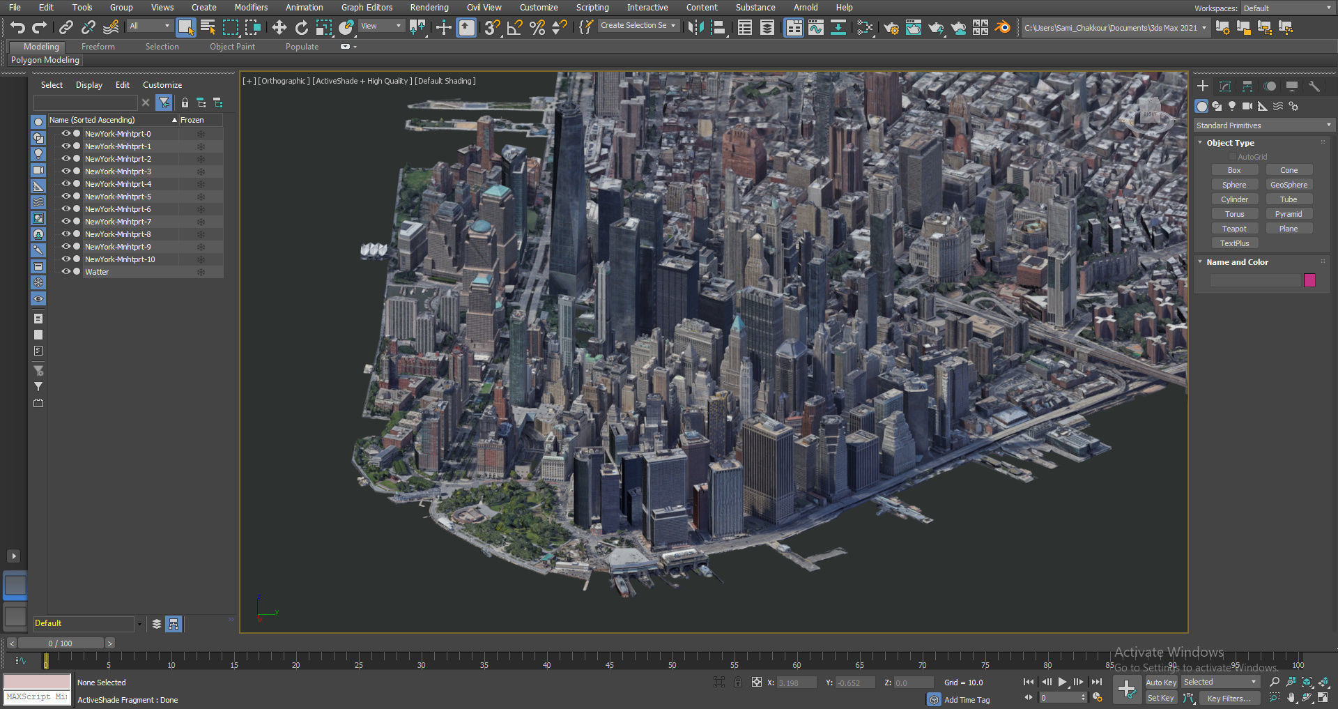 NewYork City Manhattan Free low-poly 3D model_5