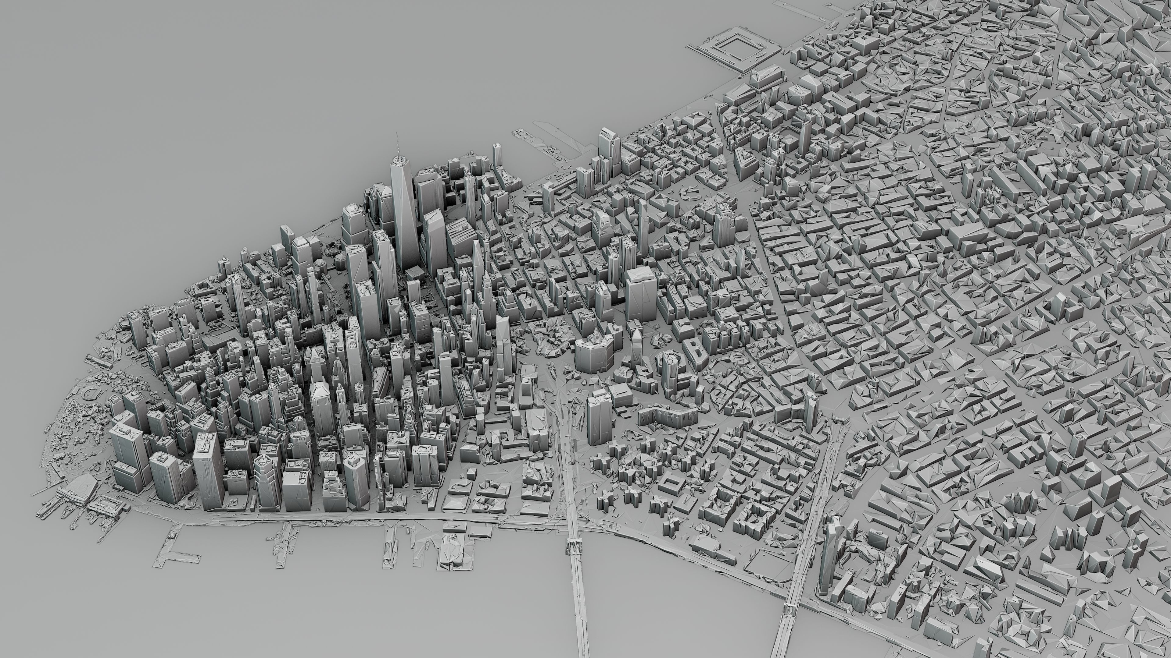 NewYork City Manhattan Free low-poly 3D model_10