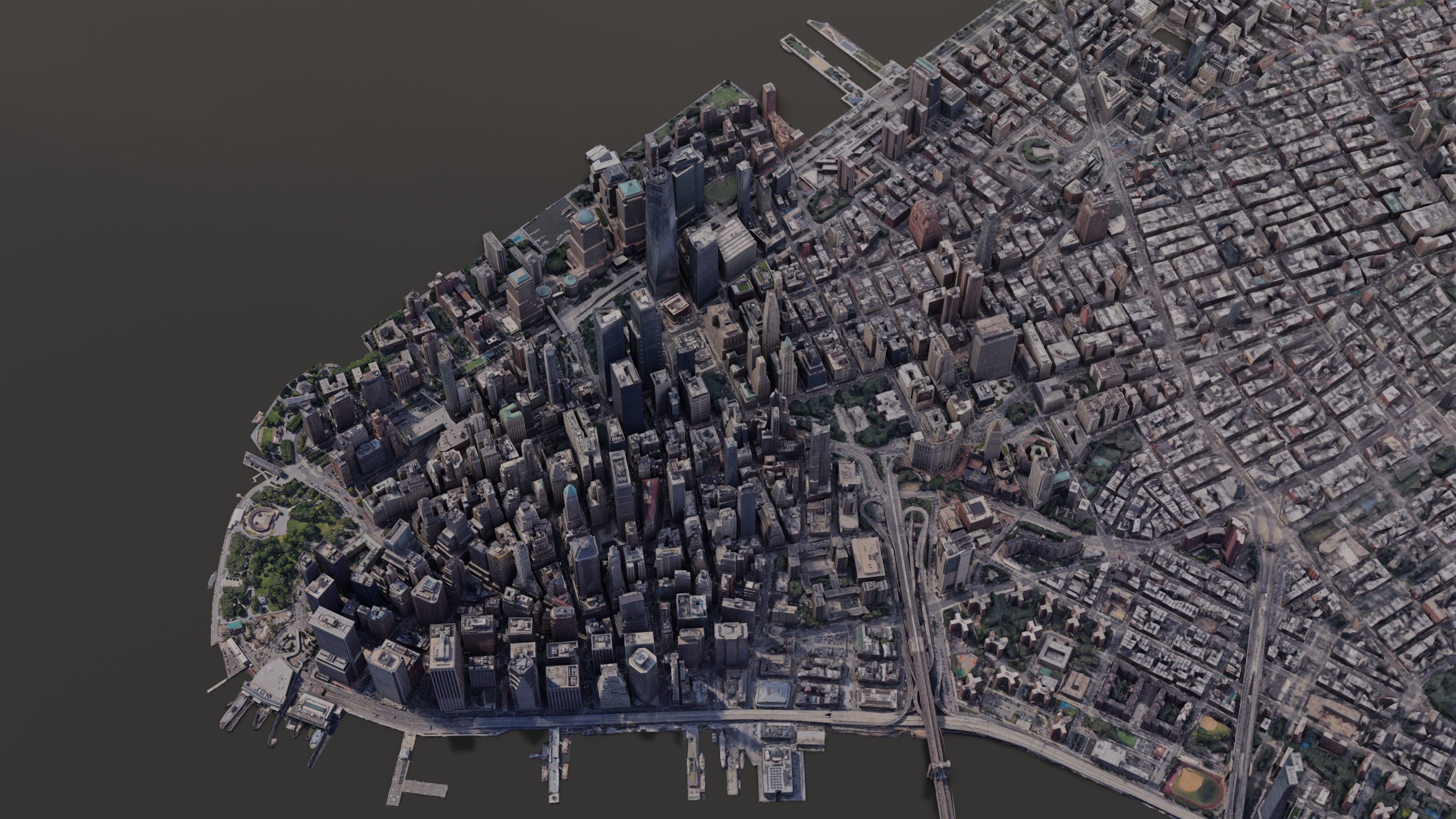 NewYork City Manhattan Free low-poly 3D model_4