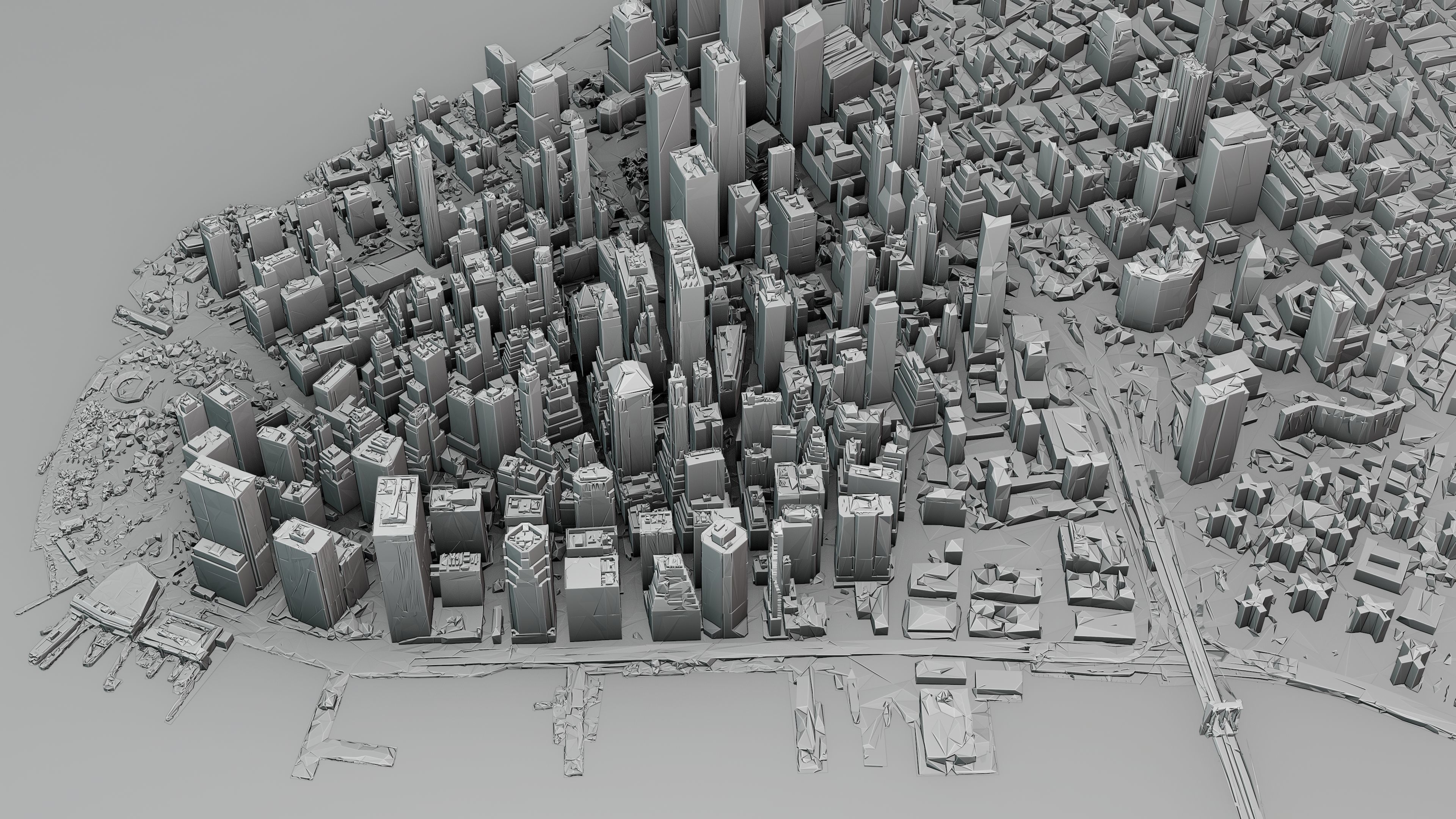 NewYork City Manhattan Free low-poly 3D model_12