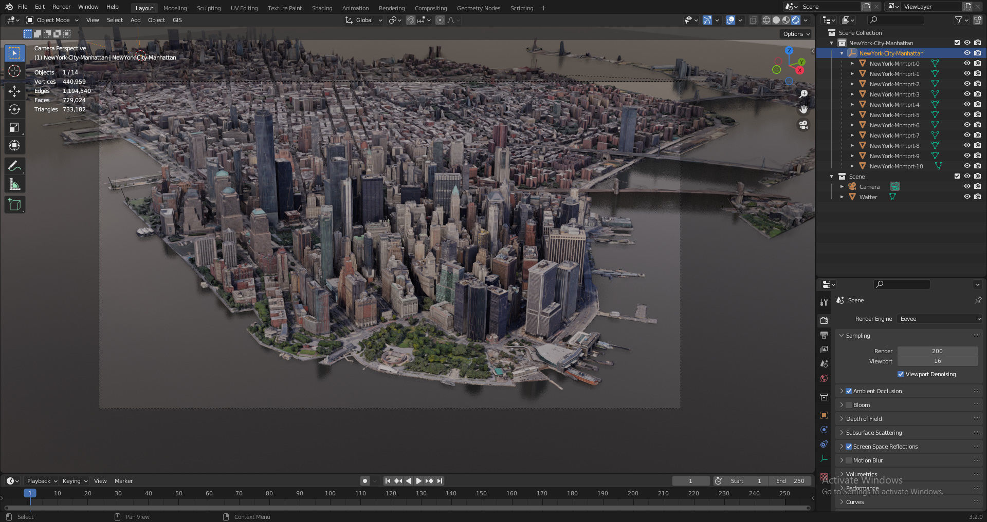 NewYork City Manhattan Free low-poly 3D model_7