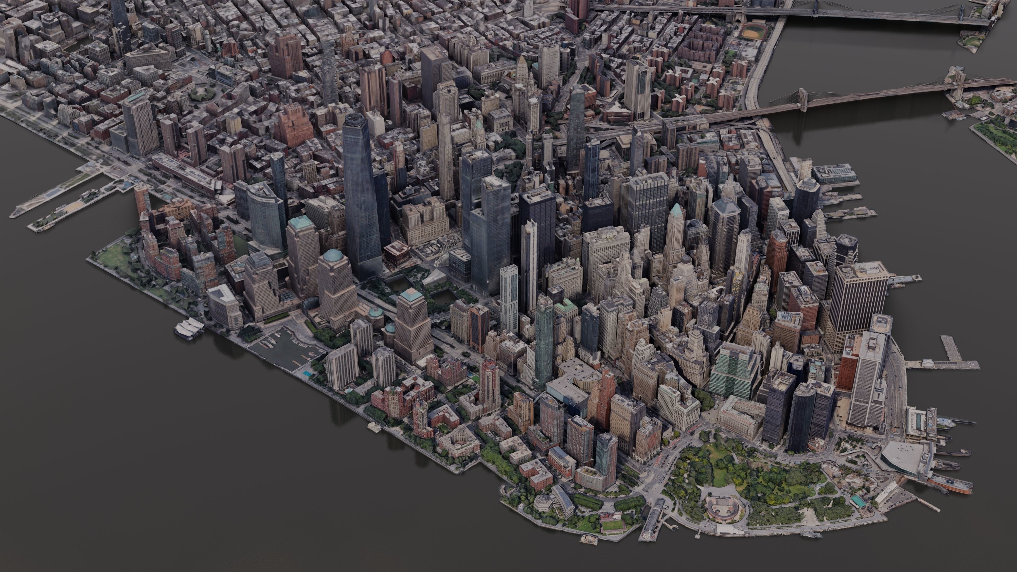 NewYork City Manhattan Free low-poly 3D model_1