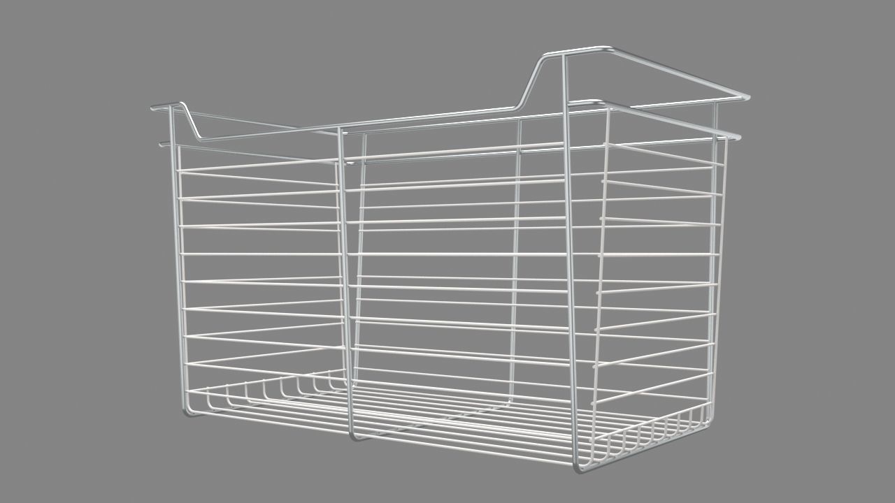 wire closet basket 3D model_2