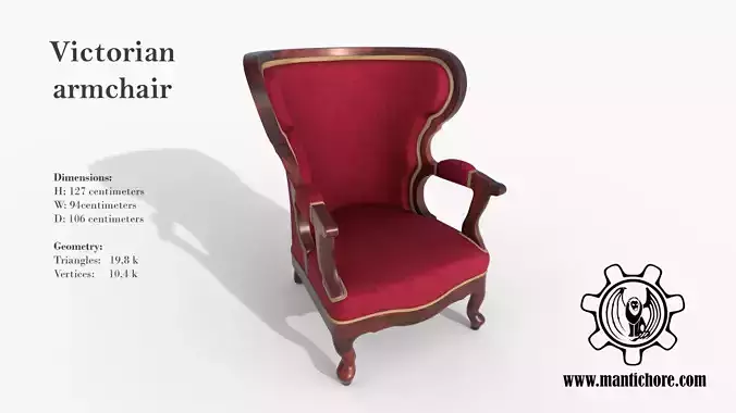 Victorian living room armchair