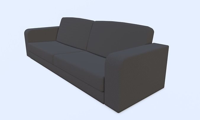 Sofa - Couch Low-poly 3D model 5
