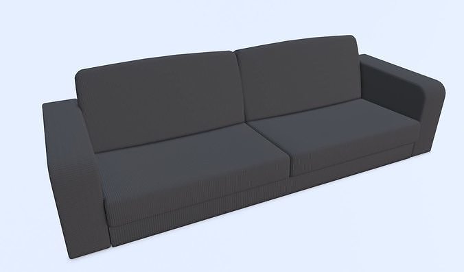 Sofa - Couch Low-poly 3D model 3