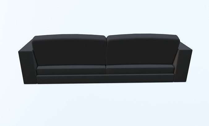 Sofa - Couch Low-poly 3D model 6