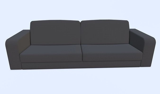 Sofa - Couch Low-poly 3D model 4
