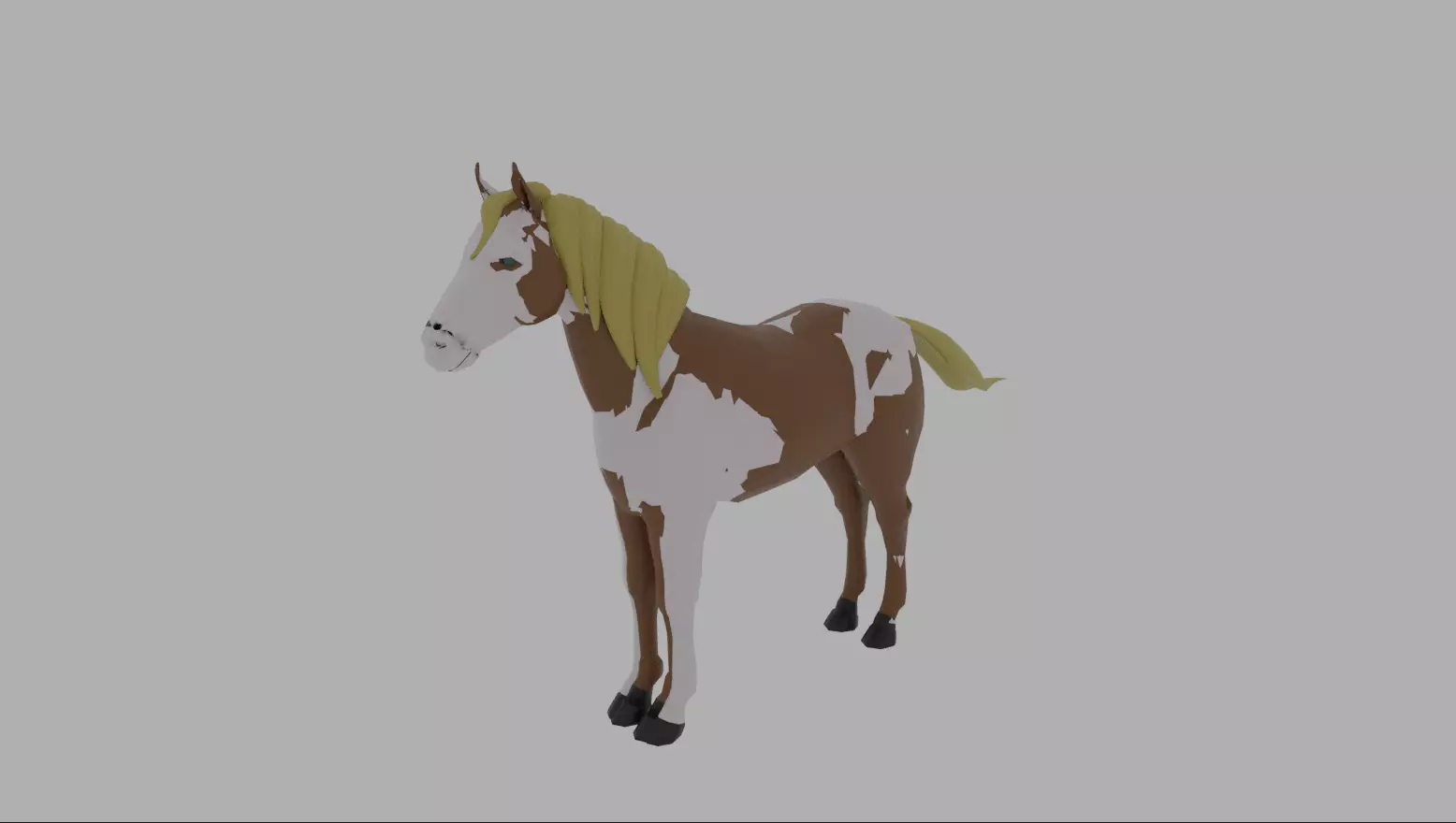 low poly horse rigged Low-poly 3D model