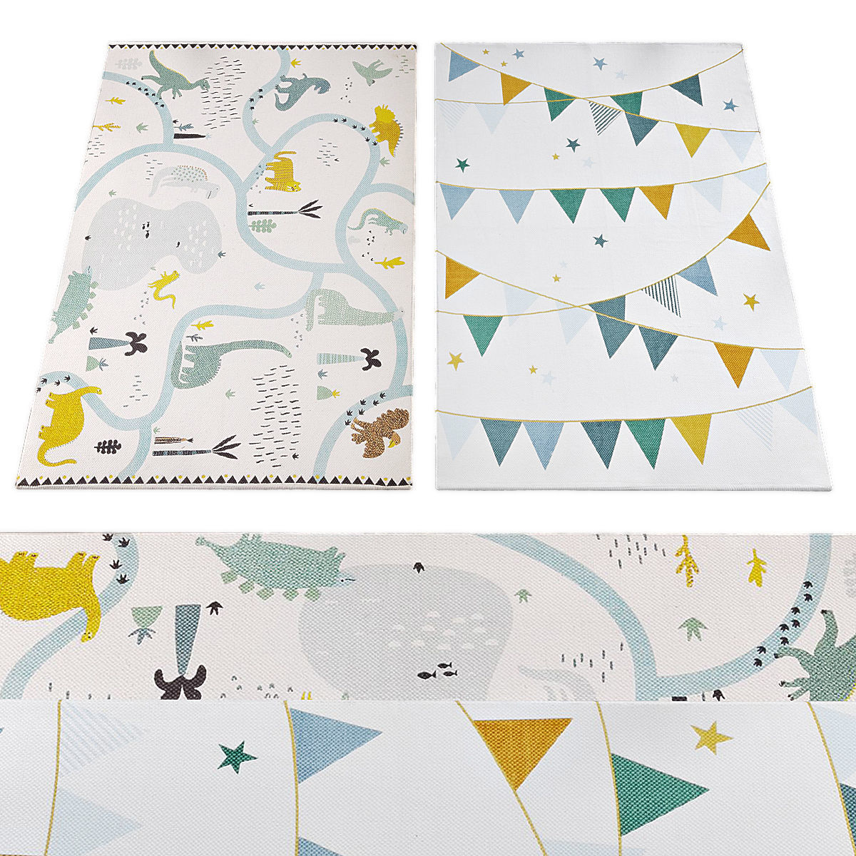 Rugs collection 385 Low-poly 3D model_1