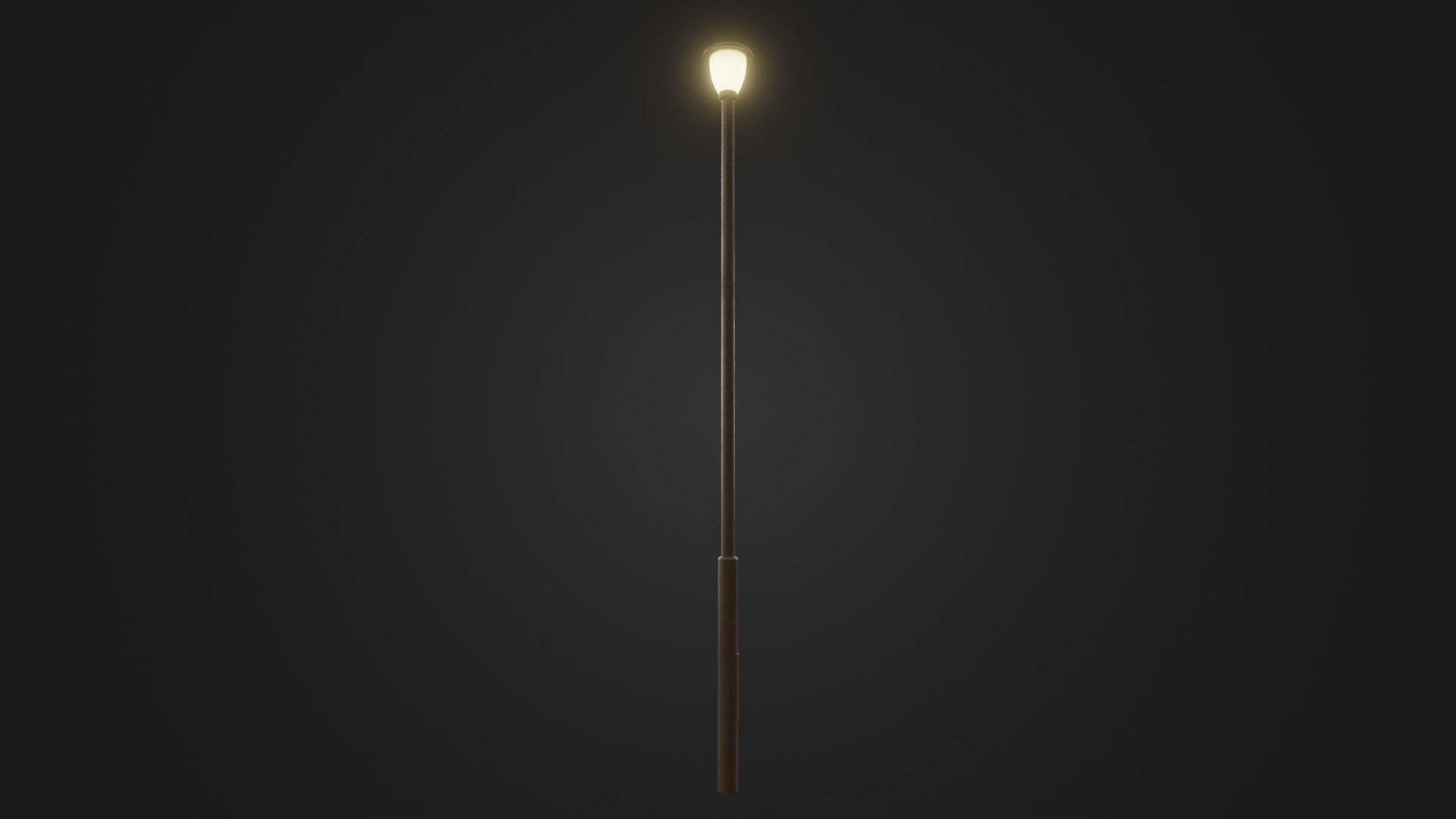 Street light 30 Low-poly 3D model_13