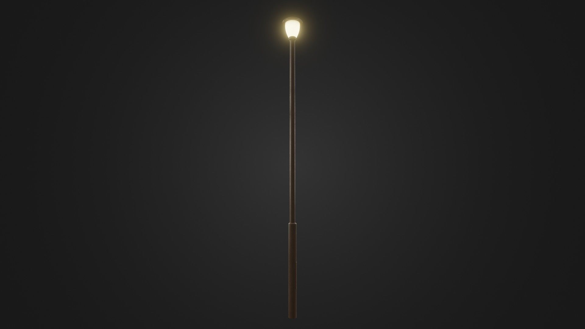 Street light 30 Low-poly 3D model_12