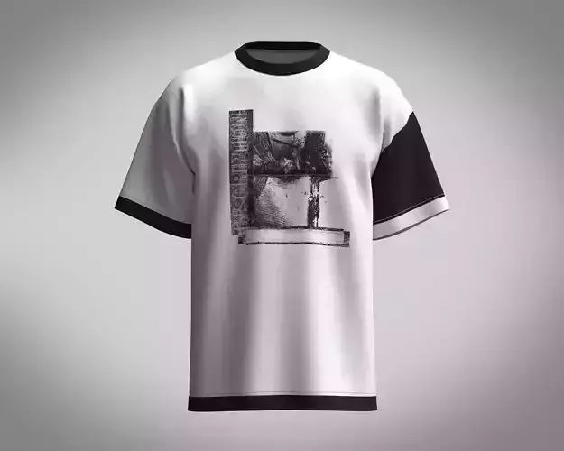T-Shirt Print t - shirt 3D model