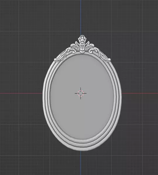 Ayna 3D oval mirror 3D model