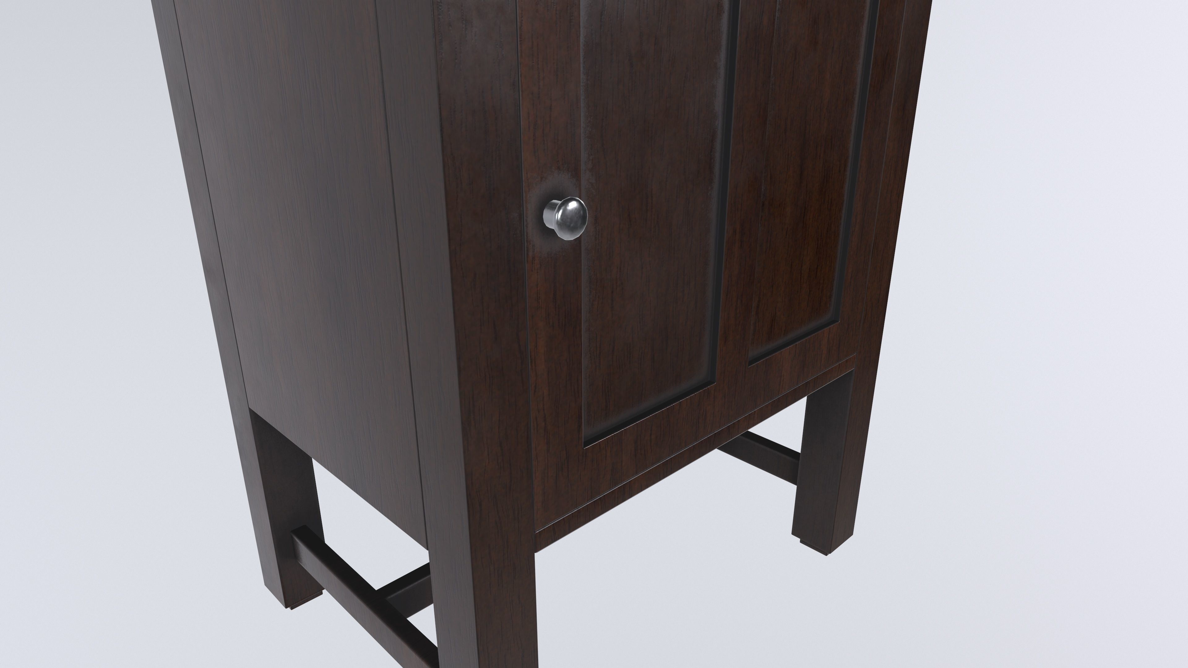 Washbasin with Cabinet 3d Model VR AR Low-poly 3D model_6