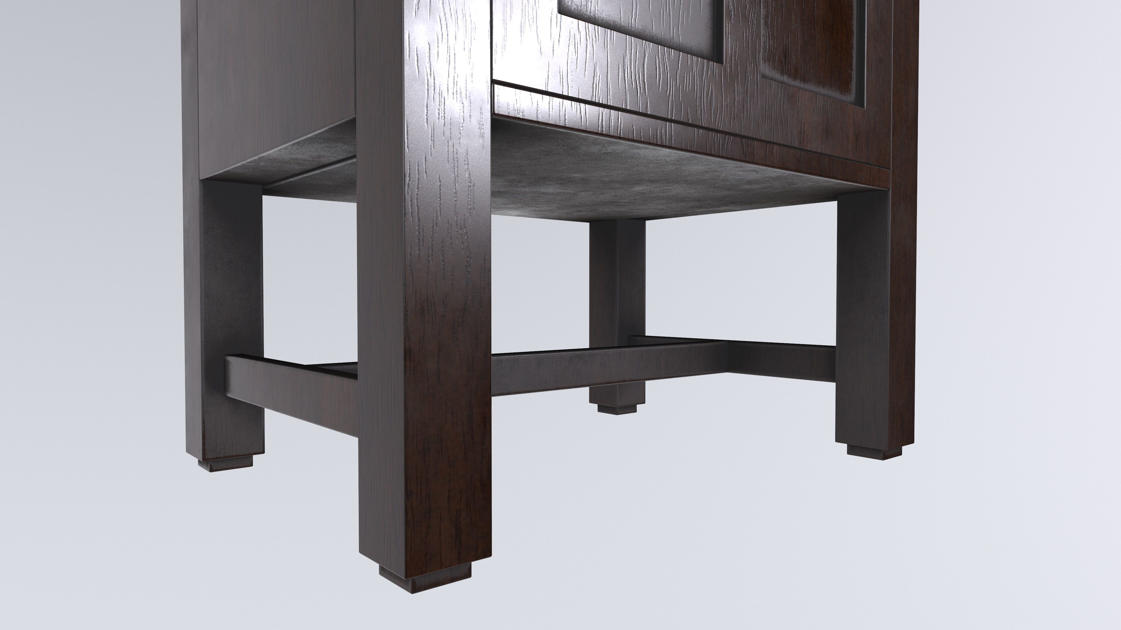 Washbasin with Cabinet 3d Model VR AR Low-poly 3D model_5