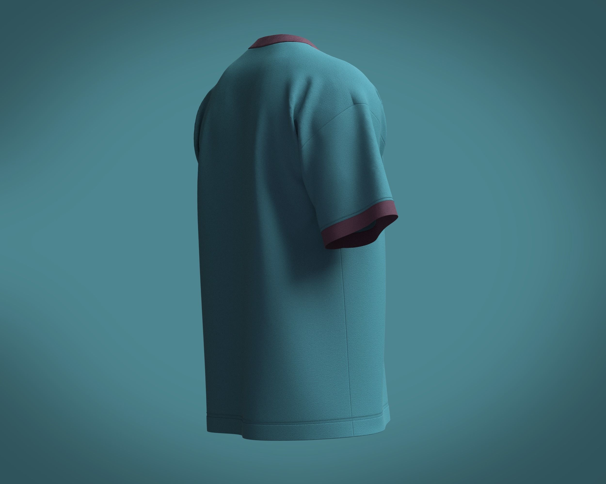 T Shirt-Clown shirt with design 3D model_3