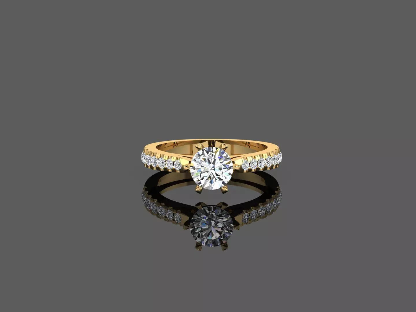 Solitaire Ring  3D print model_0
