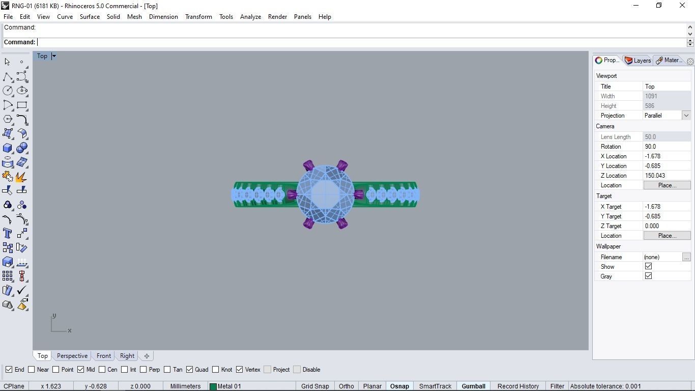 Solitaire Ring  3D print model_7