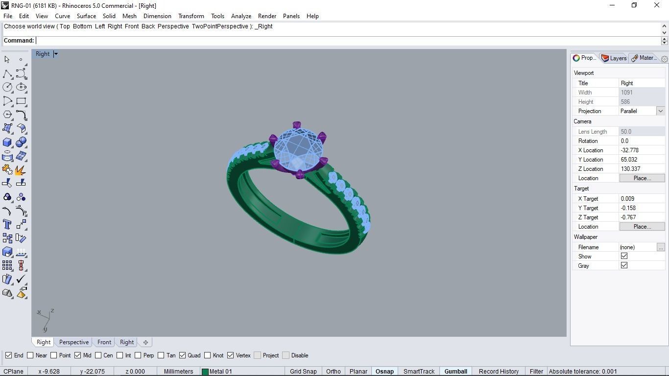Solitaire Ring  3D print model_11