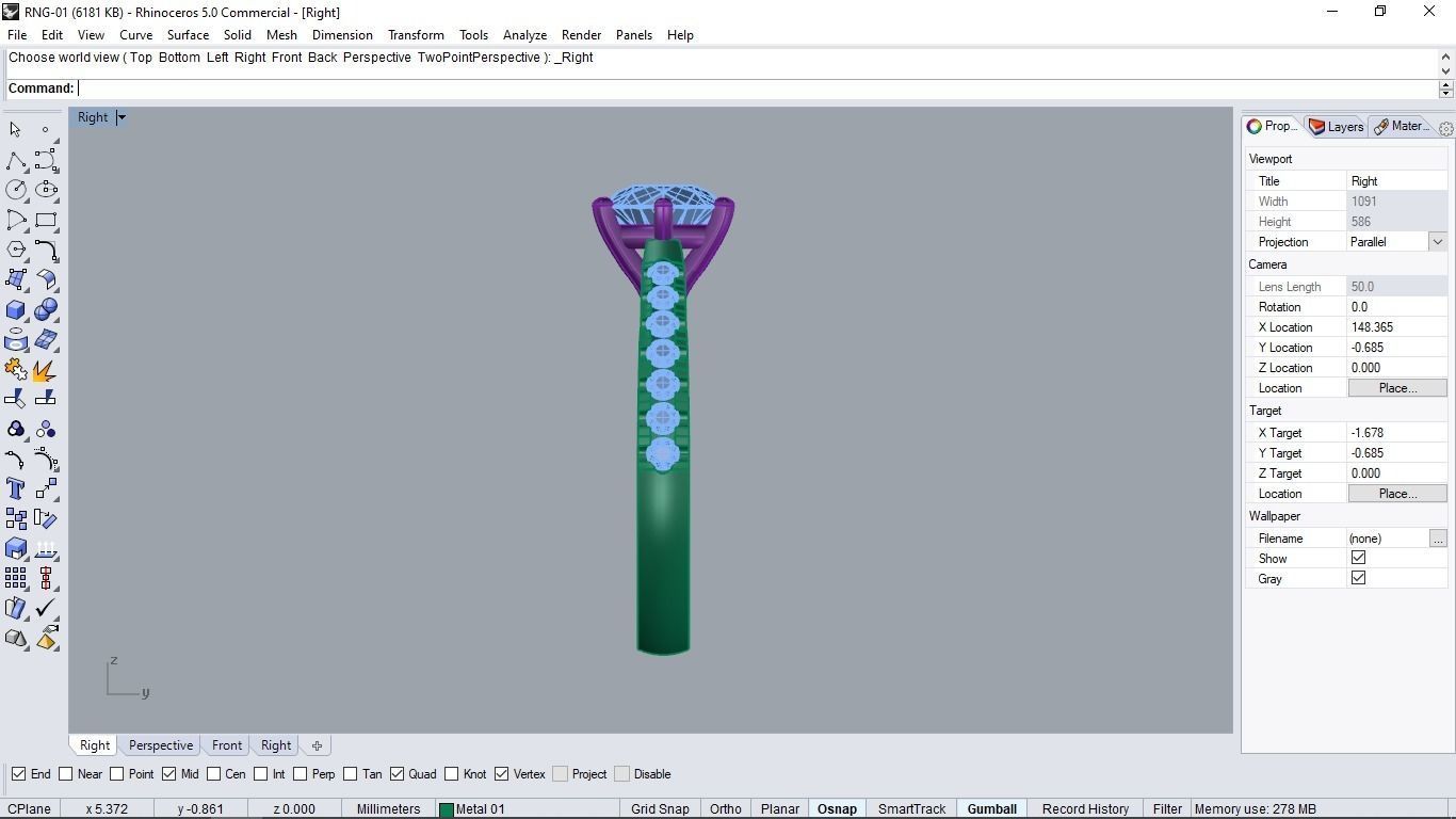 Solitaire Ring  3D print model_9