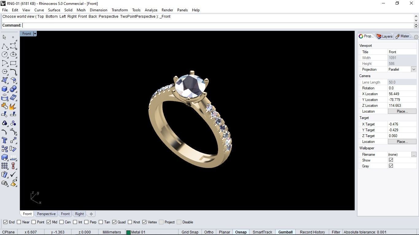 Solitaire Ring  3D print model_16