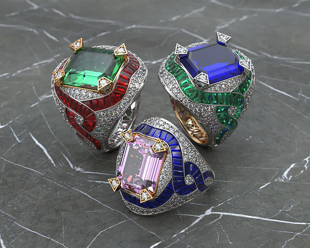 Caduceous ring 3D print model