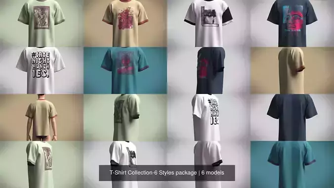 T-Shirt Collection-6 Styles package 