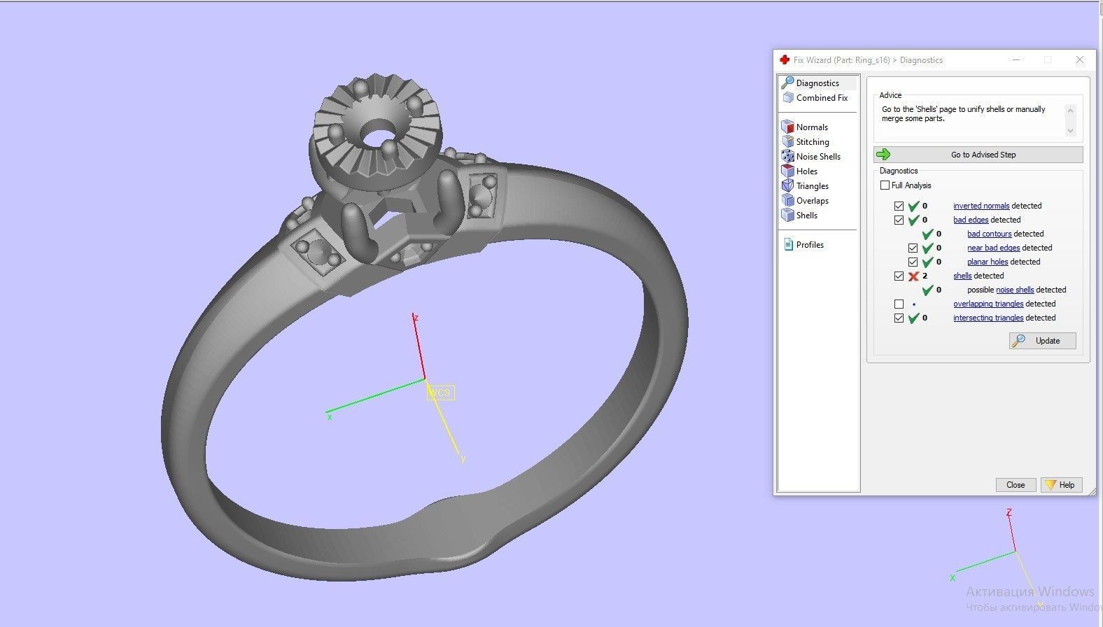 Diamond ring 3D print model_7