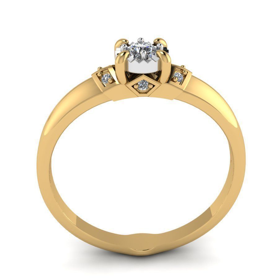 Diamond ring 3D print model_4