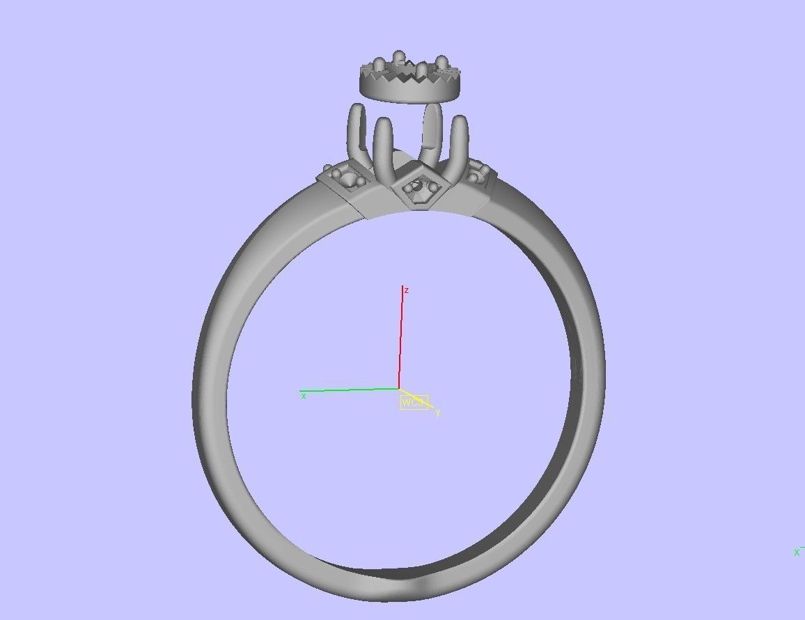 Diamond ring 3D print model_8