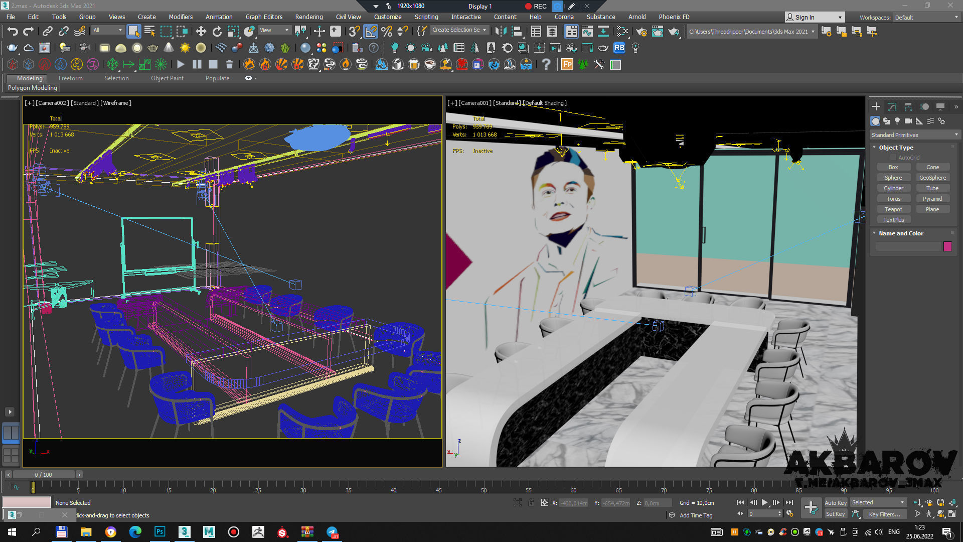 education school Low-poly 3D model_5